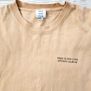 Jay-Z 4:44 Vintage Tan Tour T-Shirt Size XL